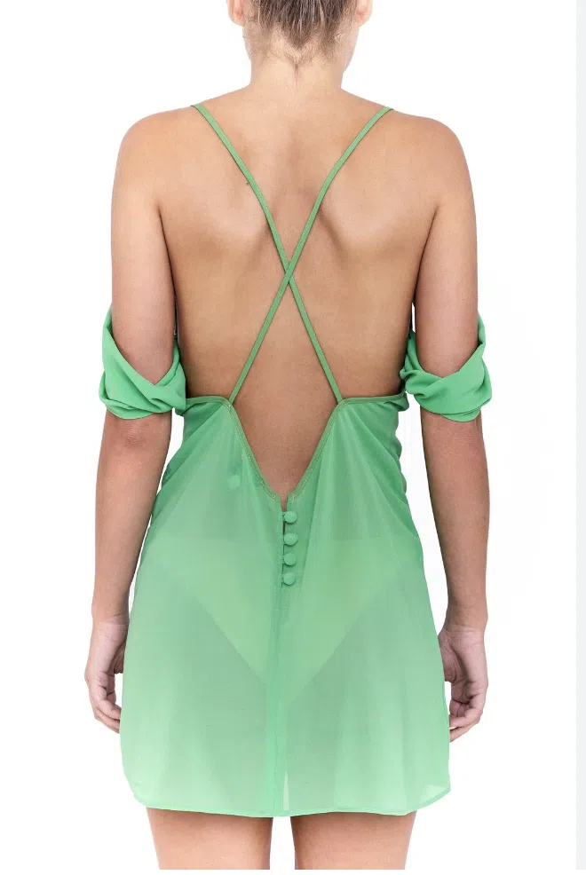 green bamba swim dress AMAZONIA dress- leopard – BĀMBA Swim USA main image 1