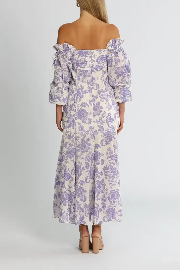 Alice McCall Mary Anne Midi Dress in Lavender Floral Size 14