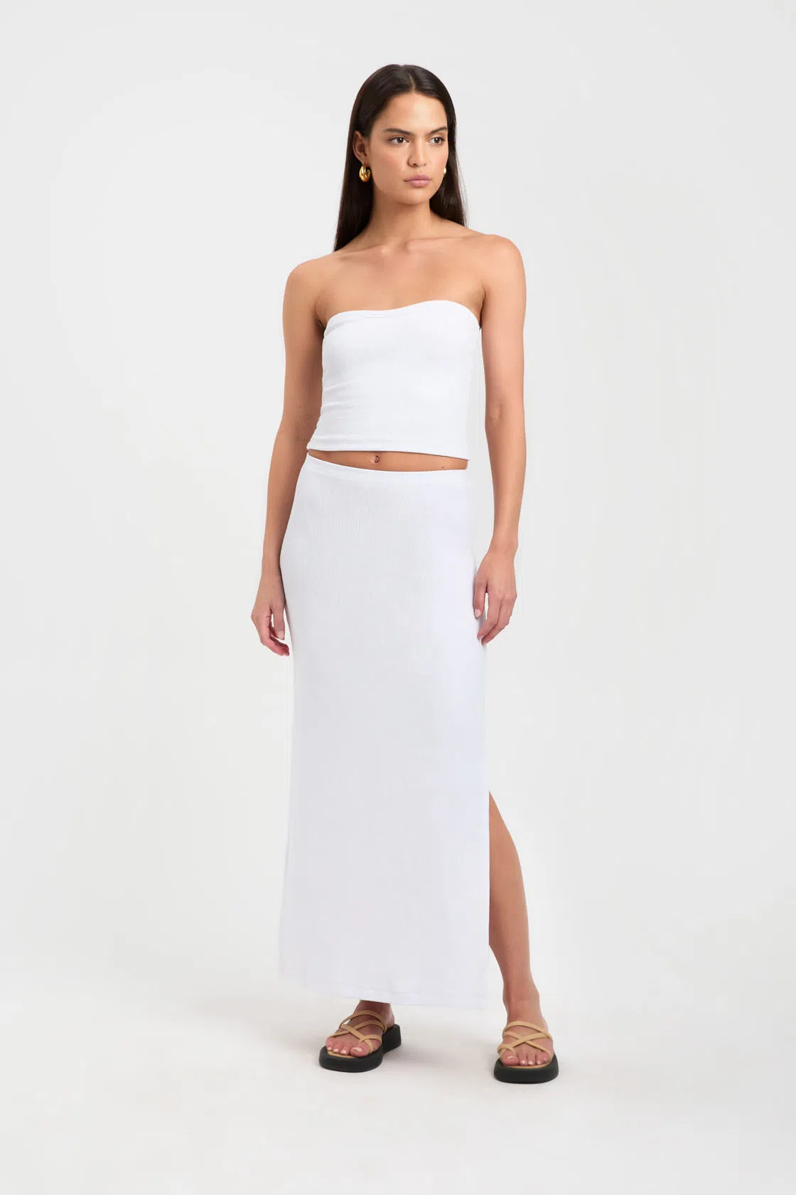 Kookai Tahiti Skirt & Top Set White Size 8