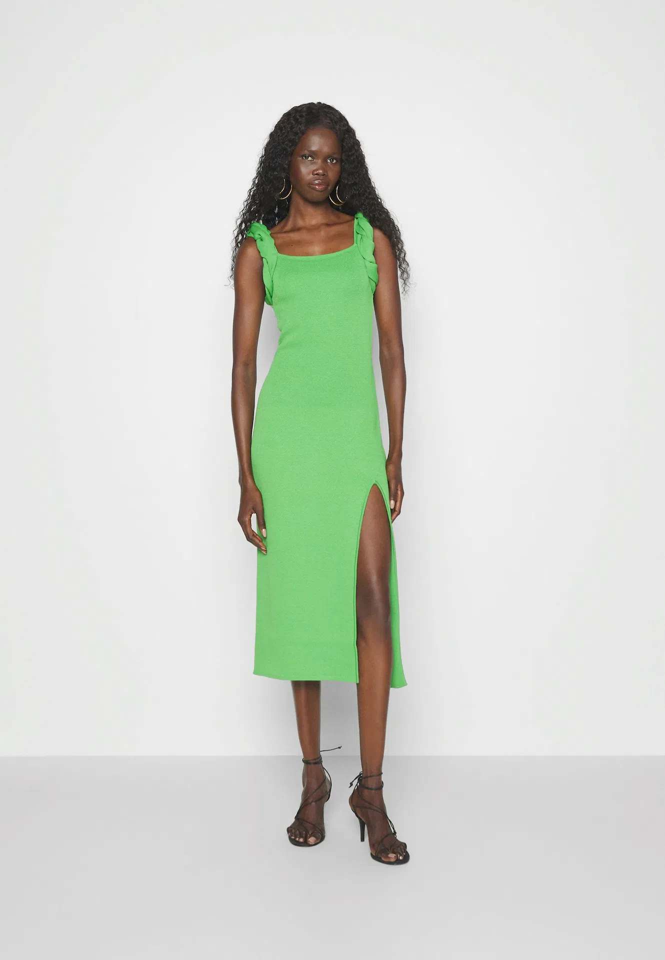 COS Knitted Bandeau Dress in Green | The Volte