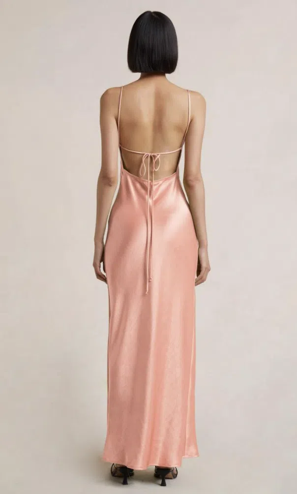 brown chiffon maxi dress Brown Chiffon Ankle length Dress – shopaleena
