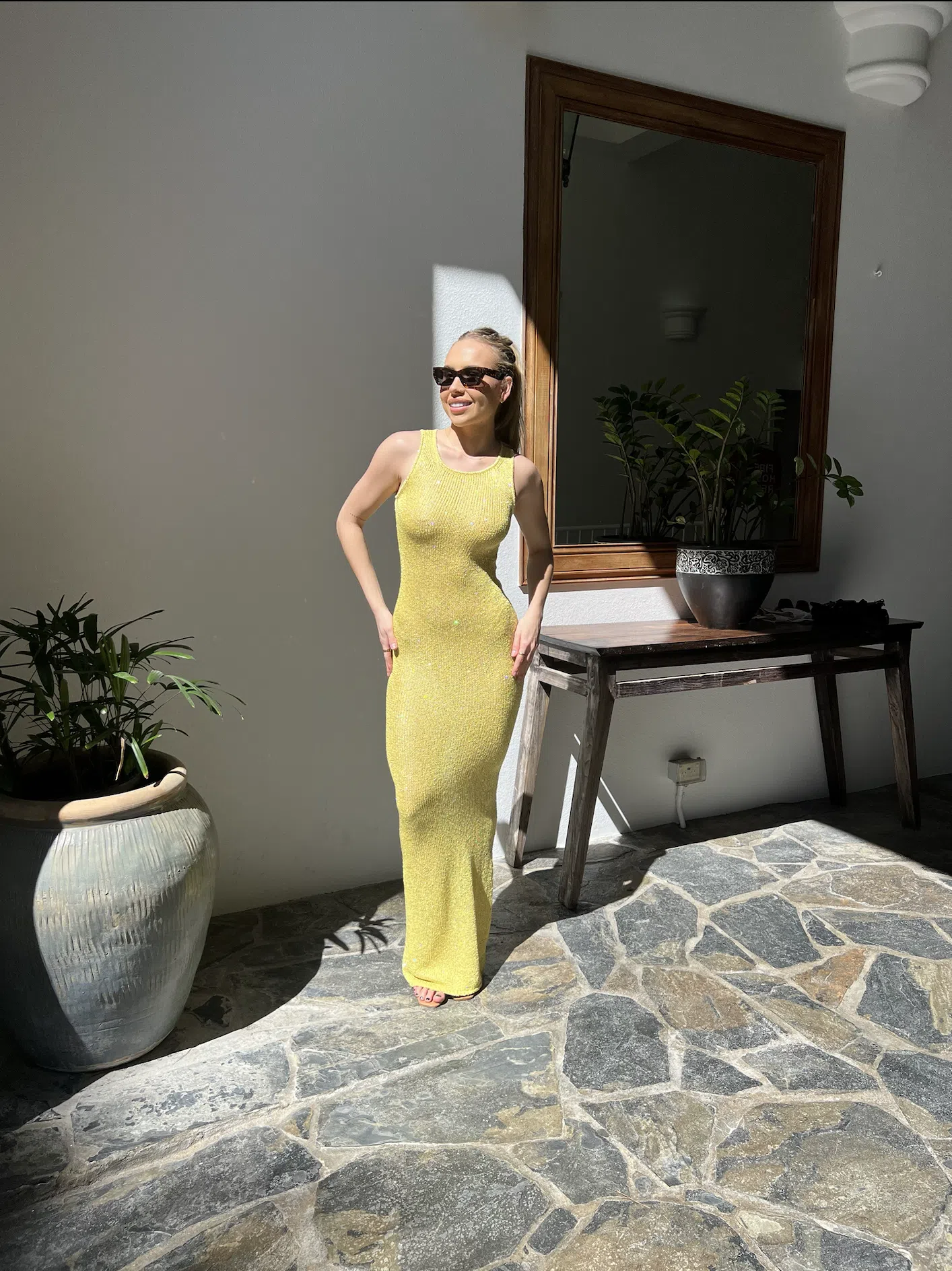 Asta Resort Natalia Dress in Chartreuse Sequin Size XS / AU 6 | The Volte