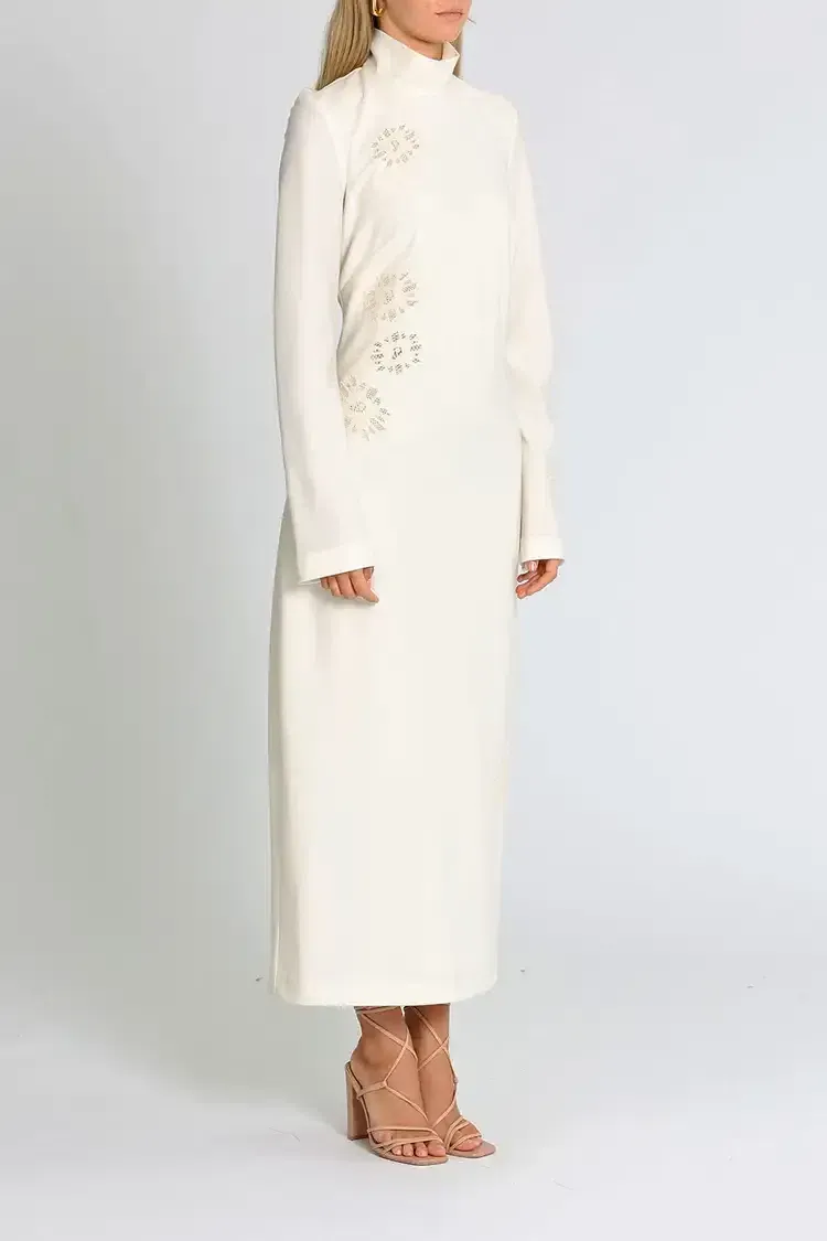 white christmas dresses Stolen Stores Balloon White Maxi Dress