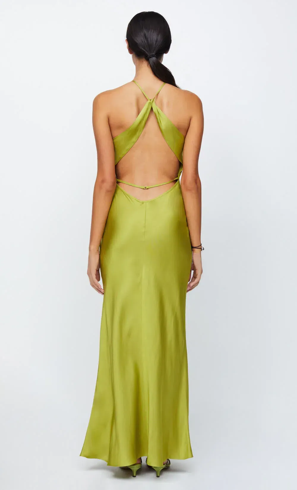 teresa halter maxi dress HALTER GREEN SILK DRESS Teresa Helbig