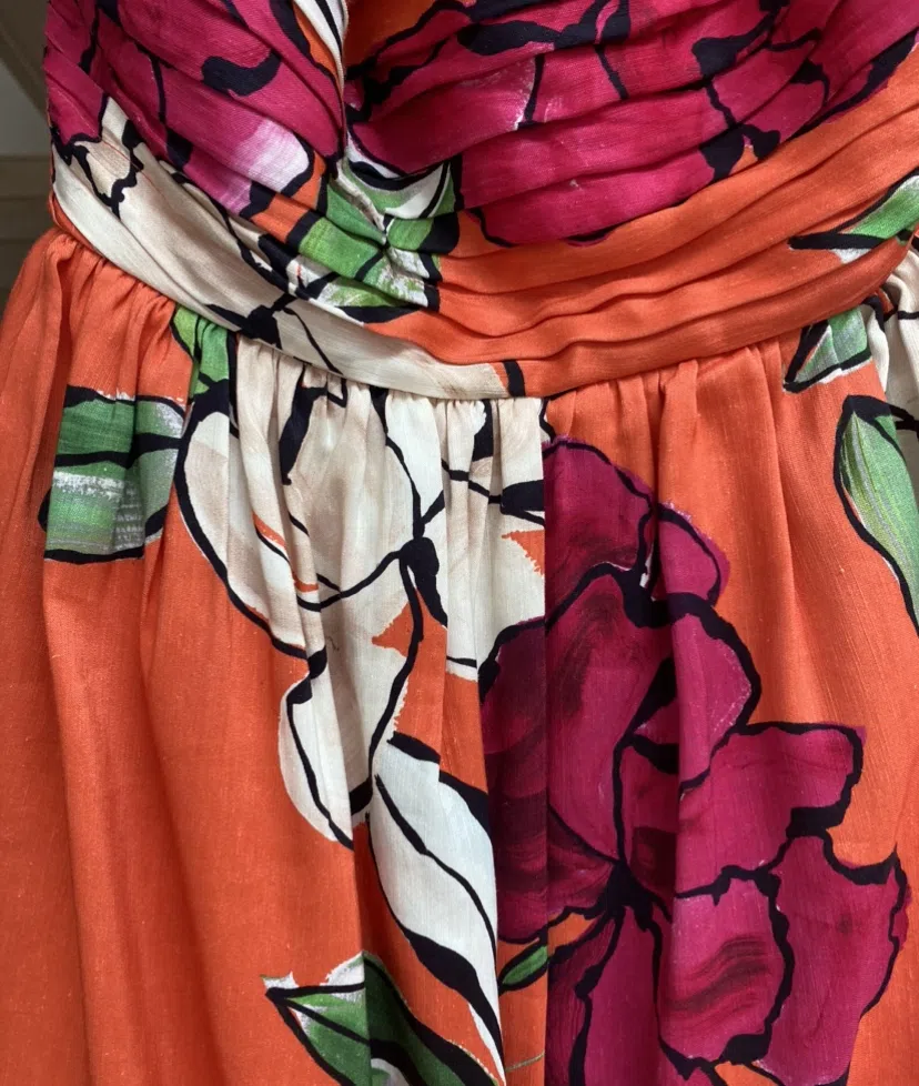 Aje Monument Tulip Maxi Dress Vivid Camellia Size The Volte