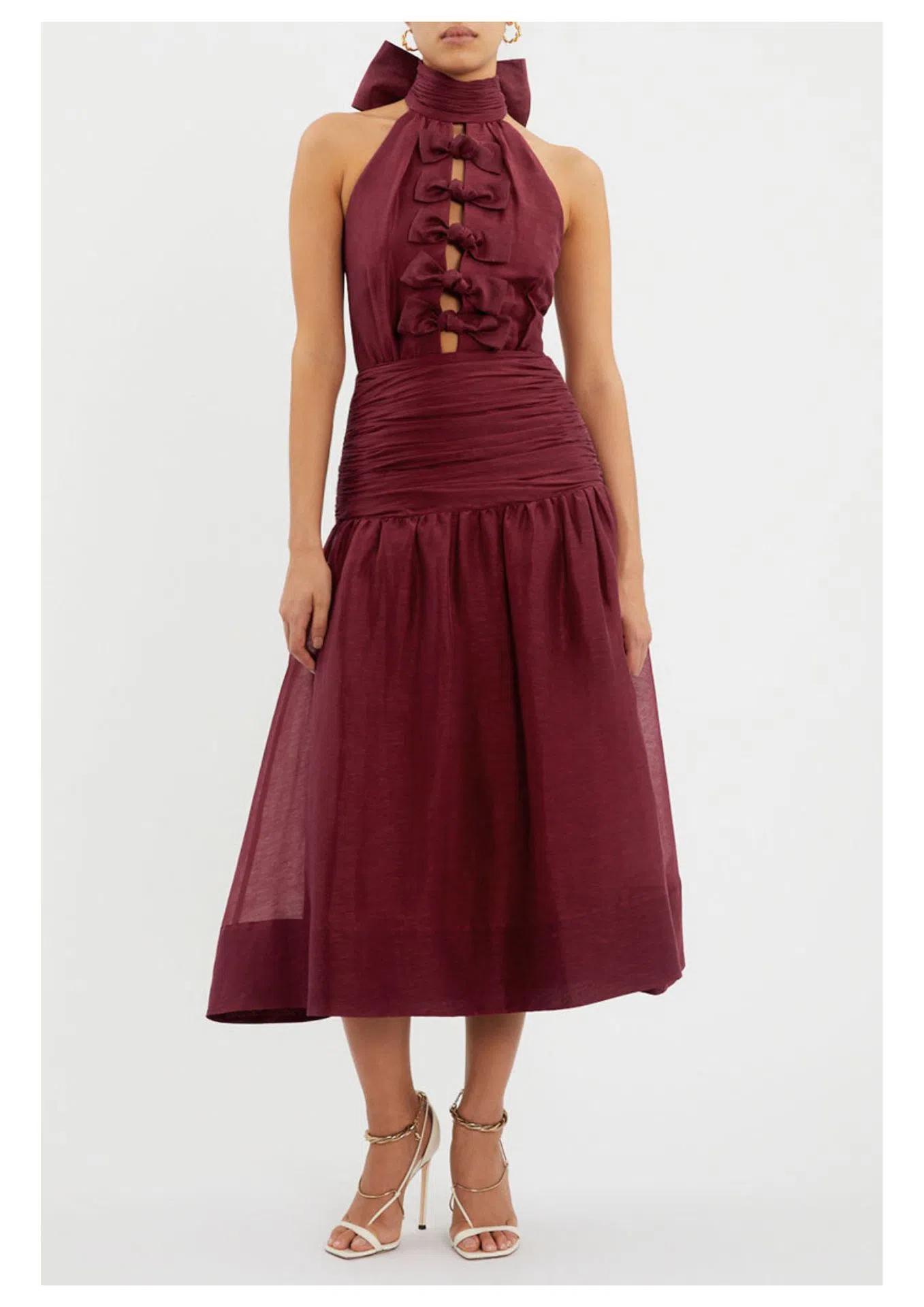 chinese dress ladies Rent House of CB Ariela Cherry Ruffle Maxi Dress main image 0