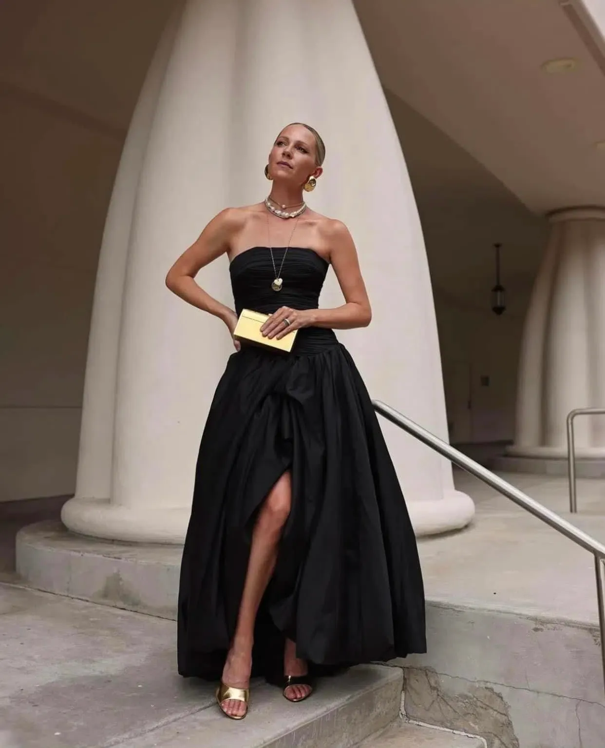 AJE Violette Bubble Hem Maxi Black