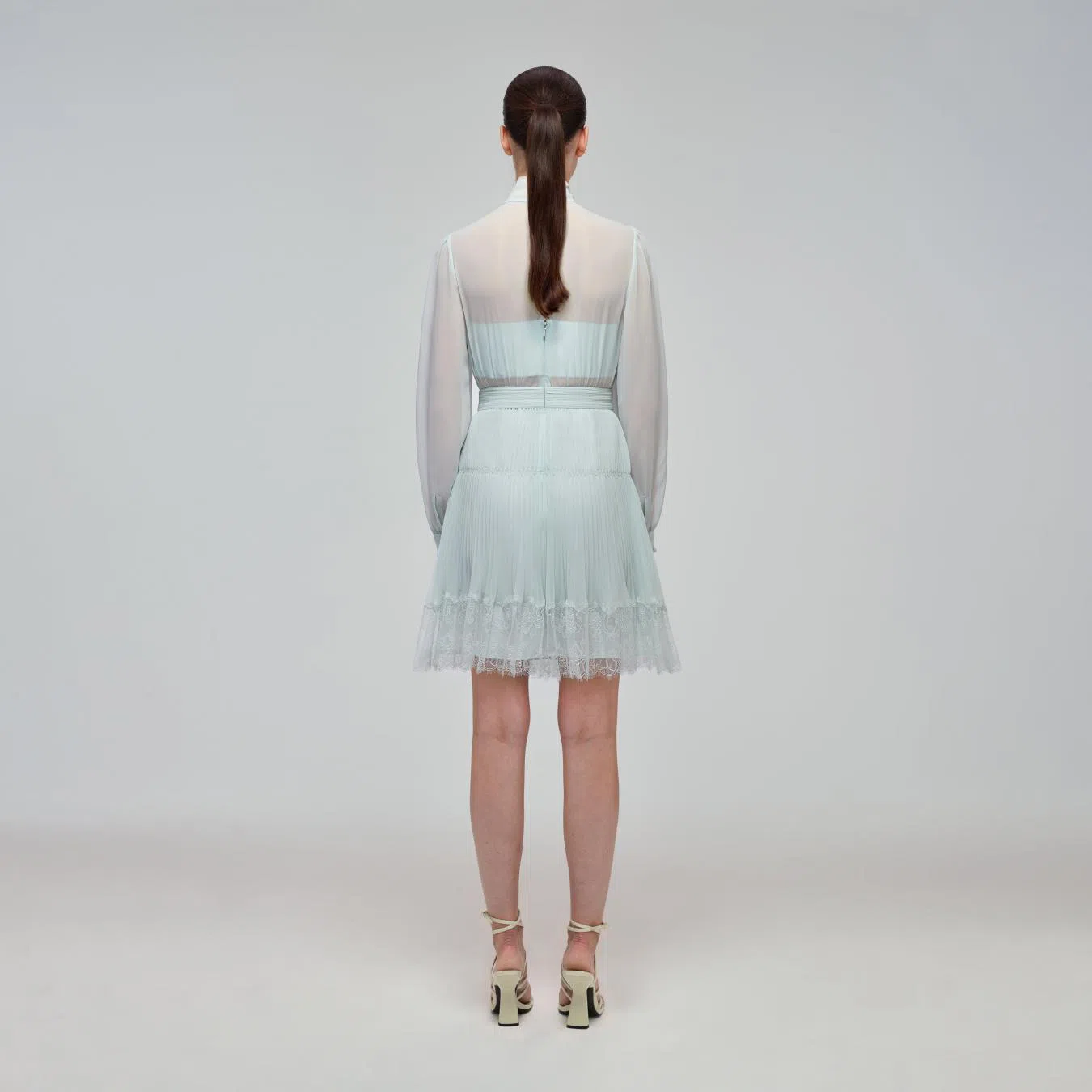 Self Portrait Pale Green Chiffon Mini Dress Mint Size 4 | The Volte Self Portrait Pale Green Chiffon Mini Dress Mint Size 4 | The Volte