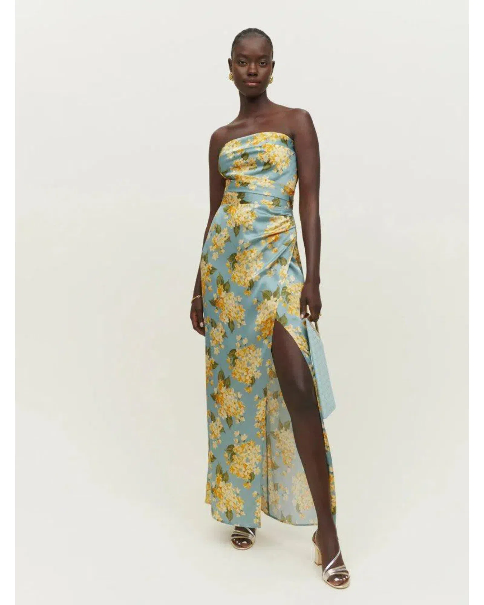 Reformation Barrow Silk Maxi Dress Floral Size AU 10 | The Volte