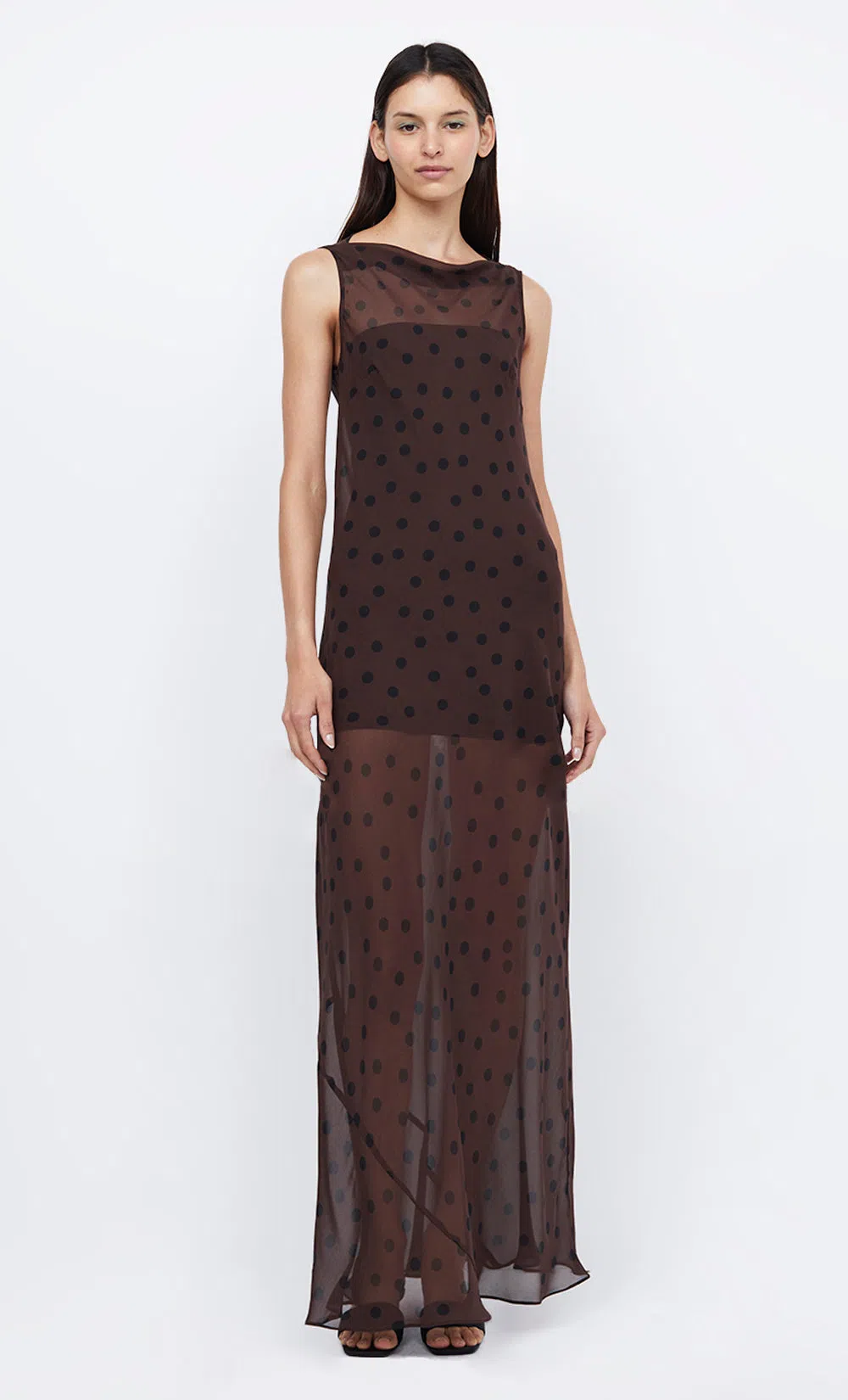 Aje Pandorea Layered Maxi Dress in brown size 10 (fits a 10-14) | The Volte