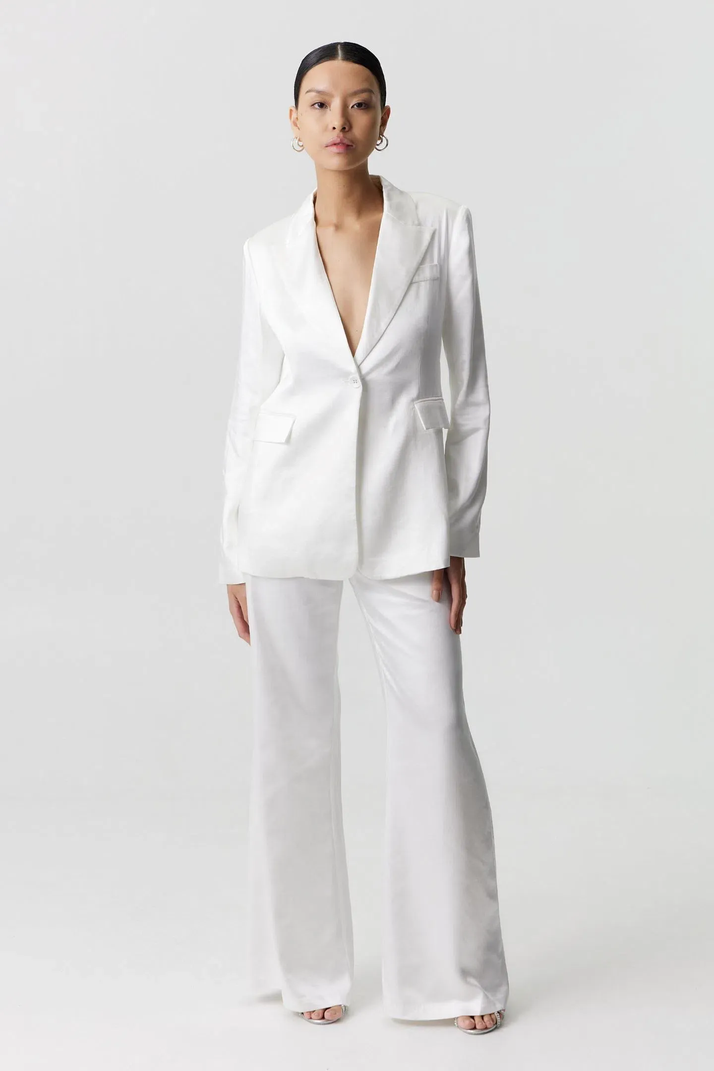 SATIN TRIM SUIT