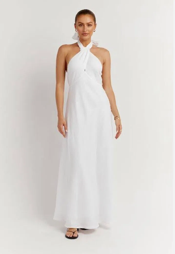 Dissh Alexis Linen Maxi Dress White Size 10 | The Volte Dissh Alexis Linen Maxi Dress White Size 10 | The Volte